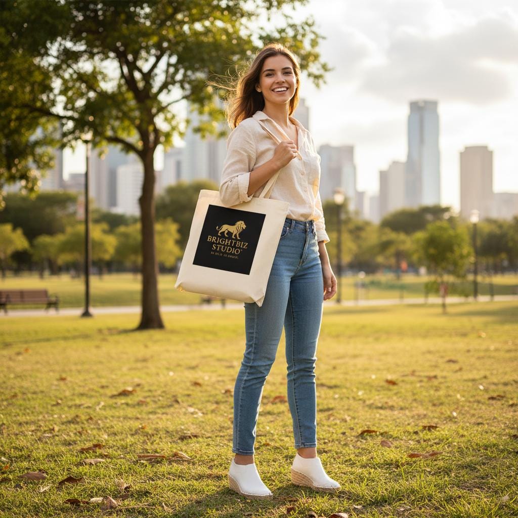 Modern Street Style Tote Bag – Brightbiz Studio™ Exclusive Design