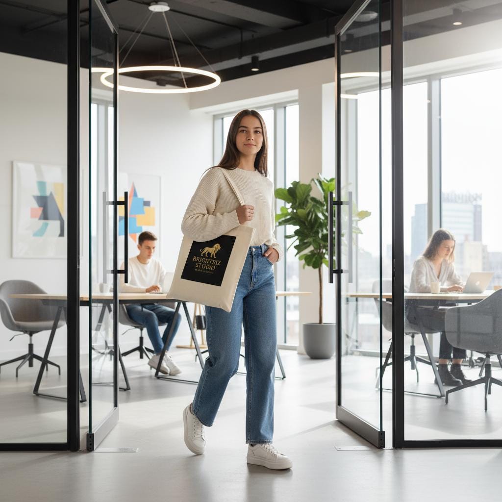 Modern Street Style Tote Bag – Brightbiz Studio™ Exclusive Design