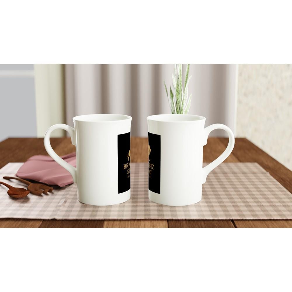 White 10oz Porcelain Slim Mug