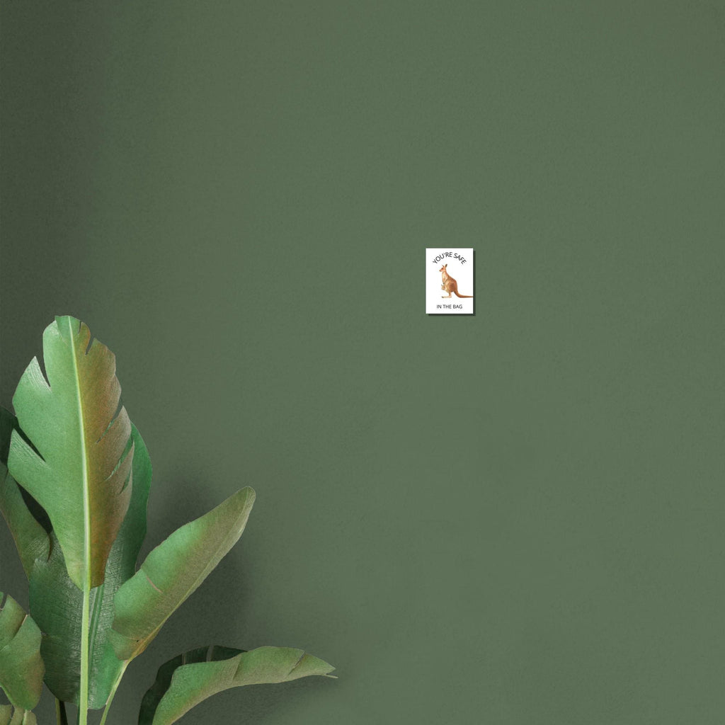 Kangaroo and Joey Print: 'You're Safe in the Bag' - Matte Nursery Art
